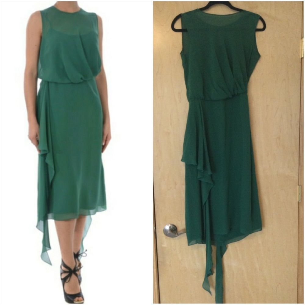 MAX MARA ZENOBIA SILK GEORGETTE MIDI DRESS
